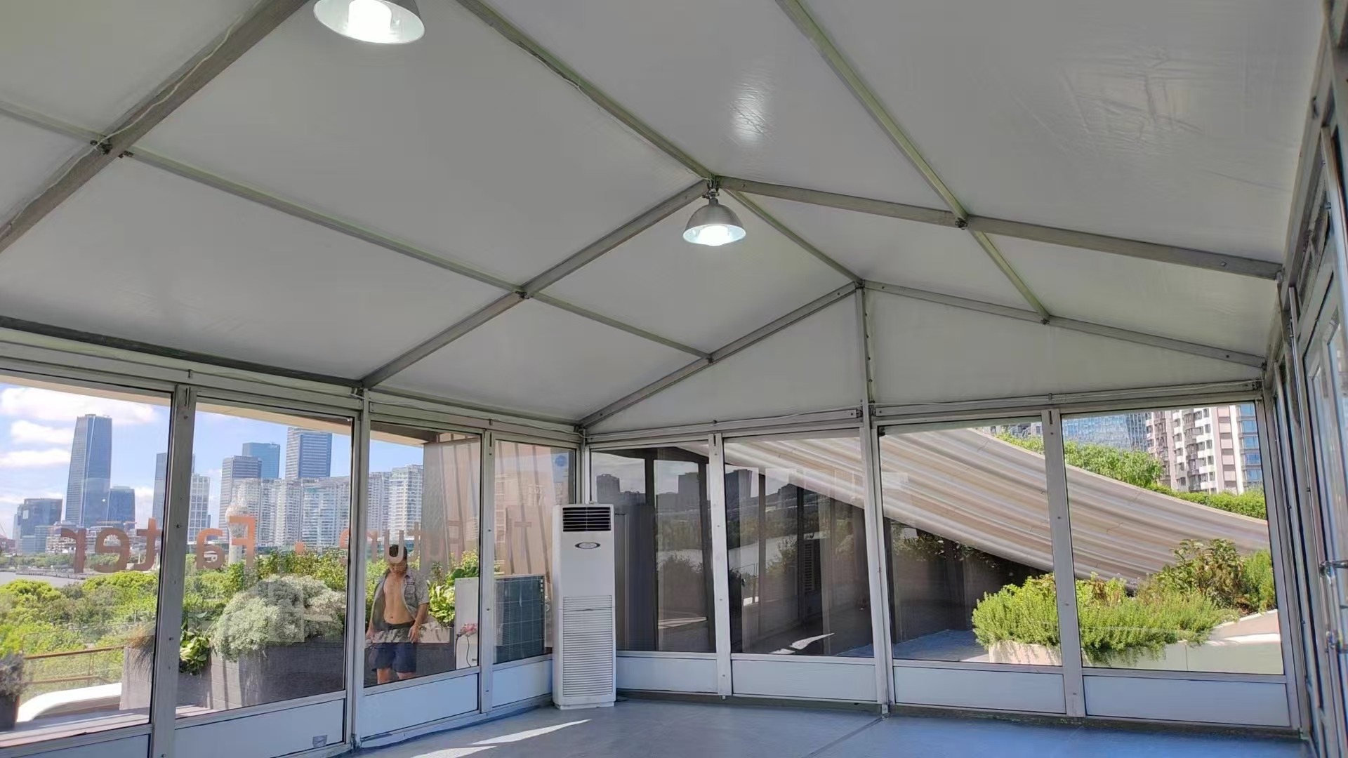 Glass-wall exhibition tent